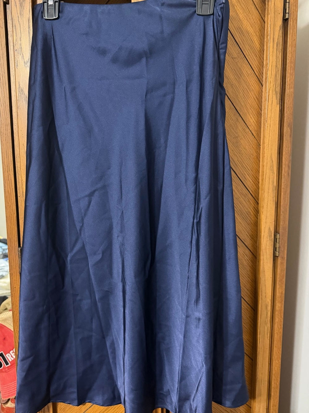 SHEIN Navy Asymmetrical Midi Skirt